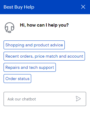 chatbot example best buy