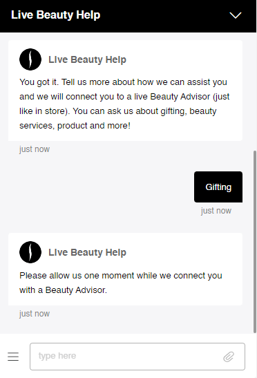 chatbot example sephora