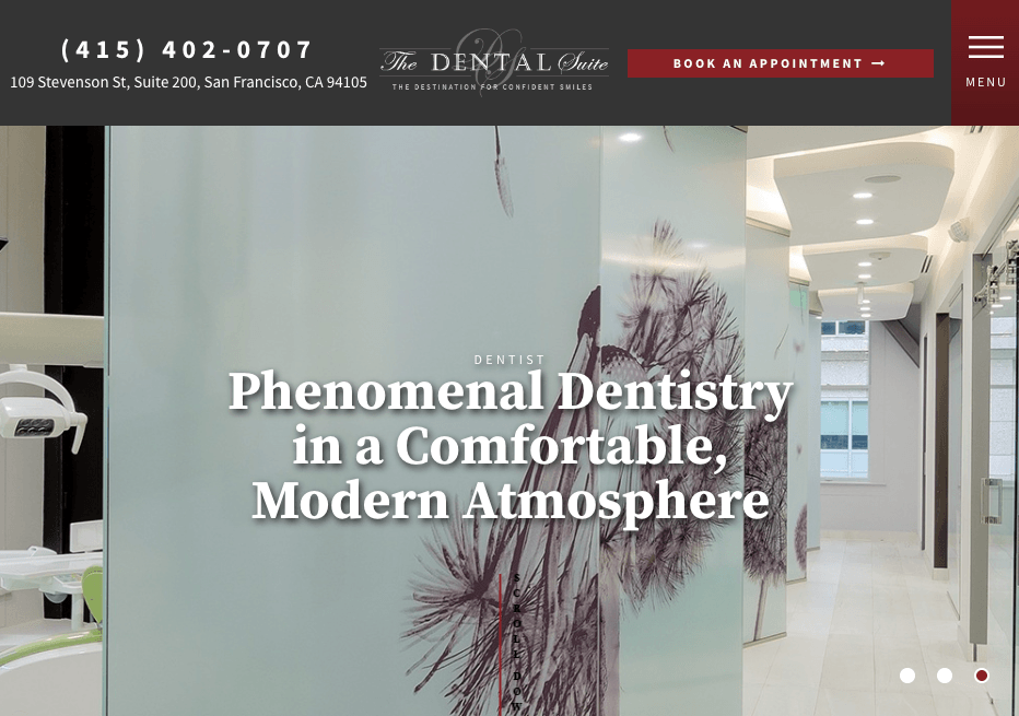 Homepage for Dental Studio