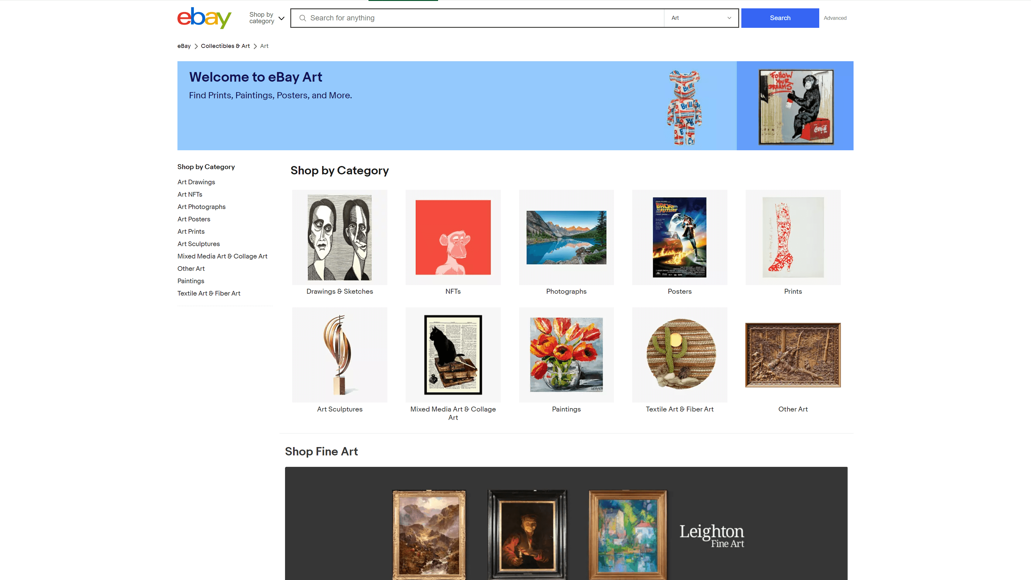 ebay art page