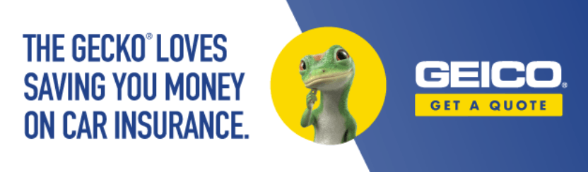 Geico car insurance savings banner ad 