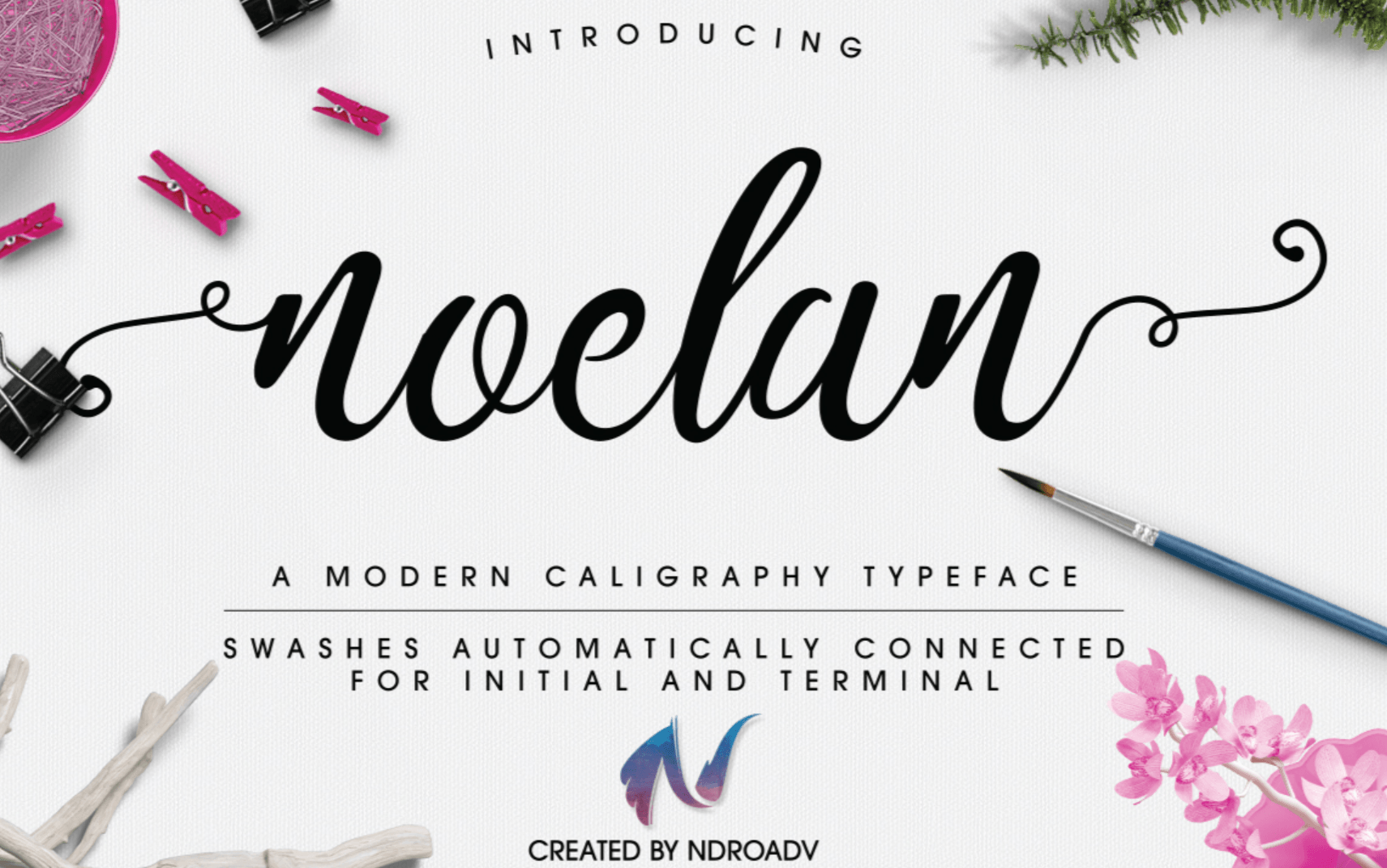 Noelan script font 