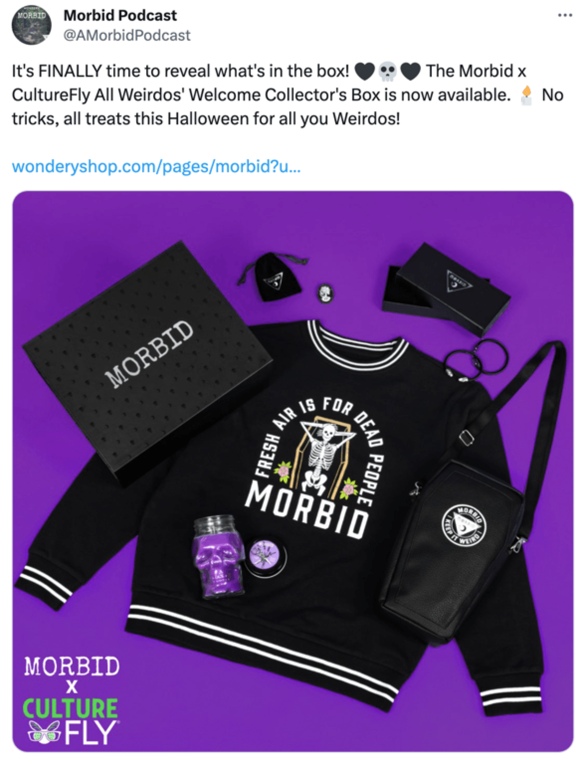 podcast merchandise; morbid