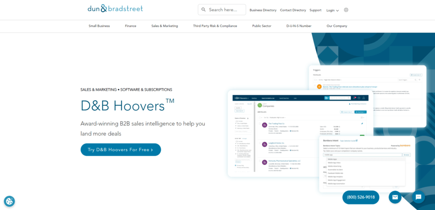 sales intelligence db hoovers