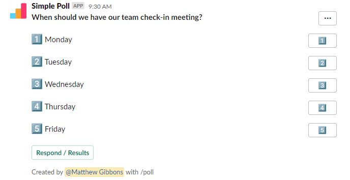 slack poll