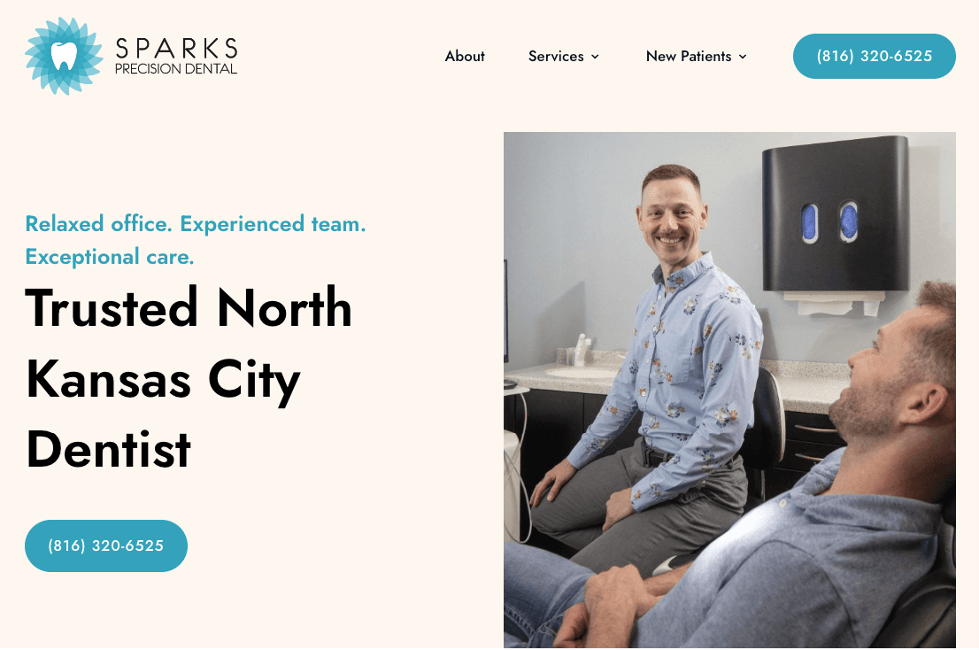 Homepage for Sparks Precision Dental