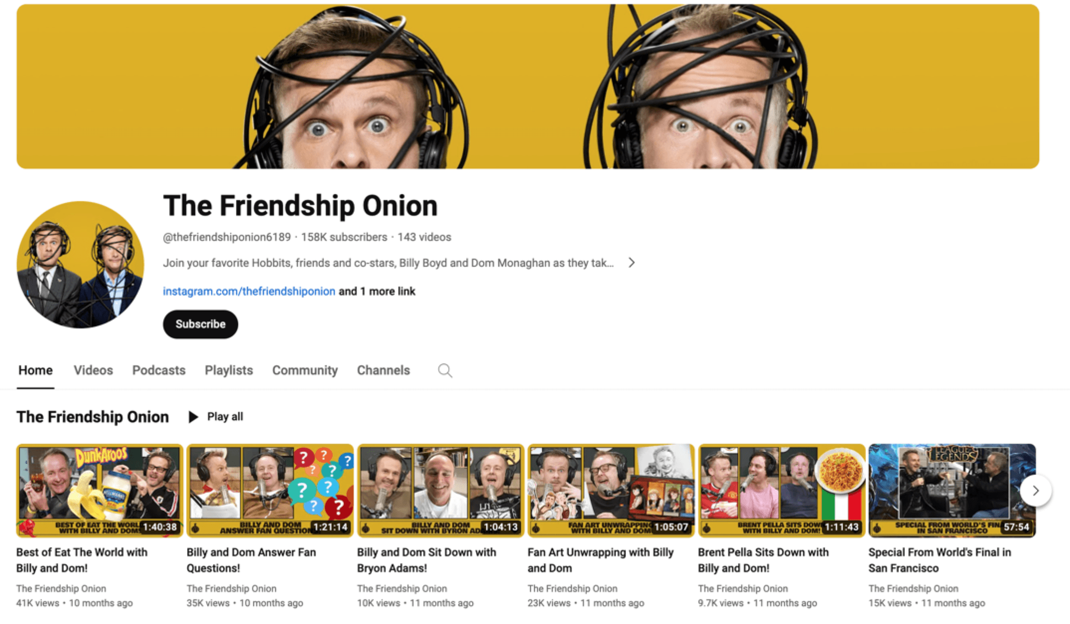 podcast episodes on youtube; the friendship onion