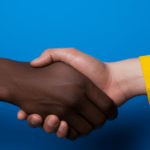 Two people shaking hands