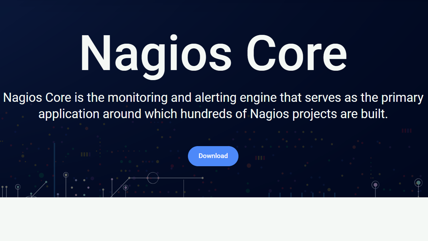 Nagios Core logo and promotional details