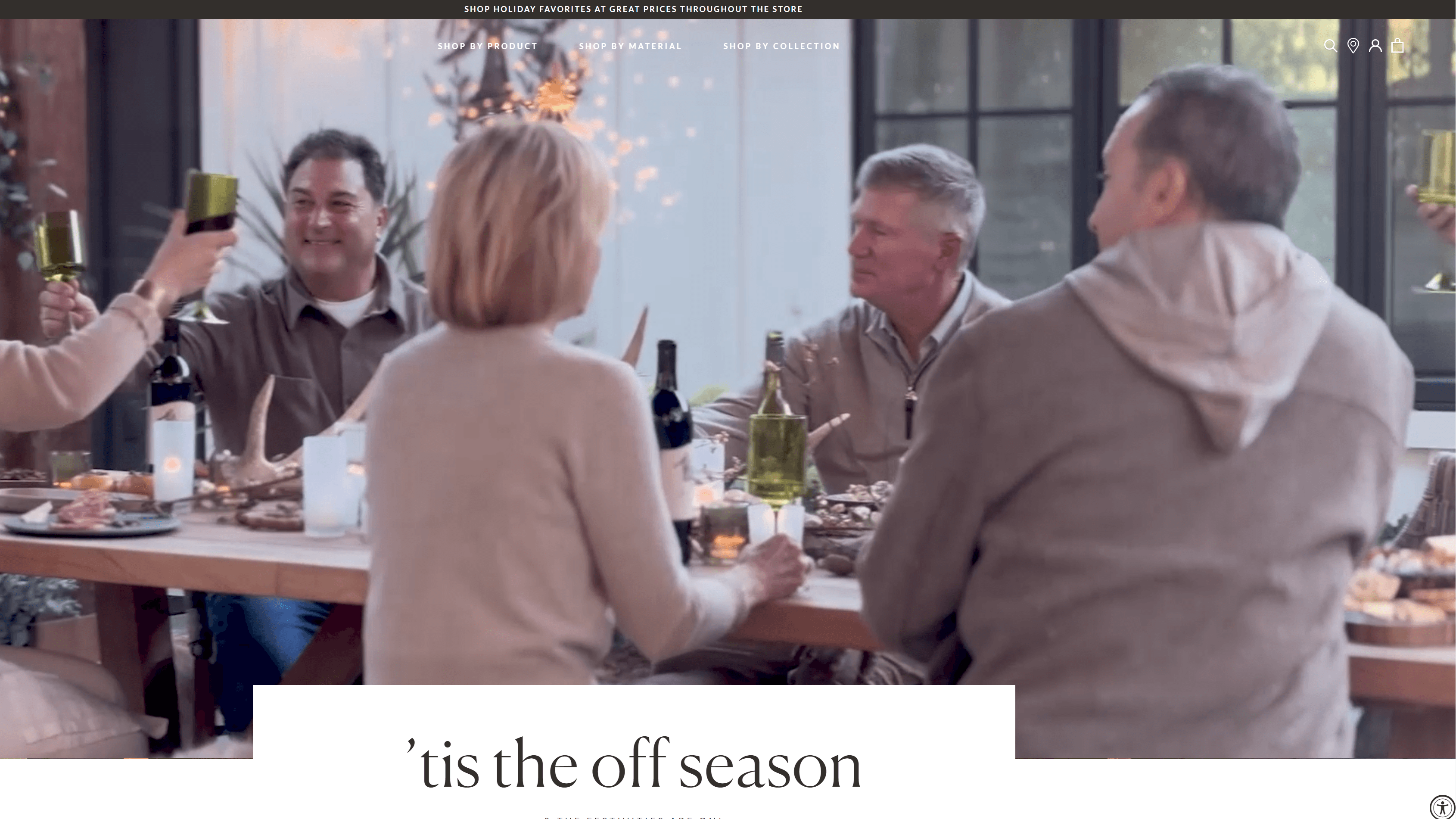 Terra Outdoor website navigation menu