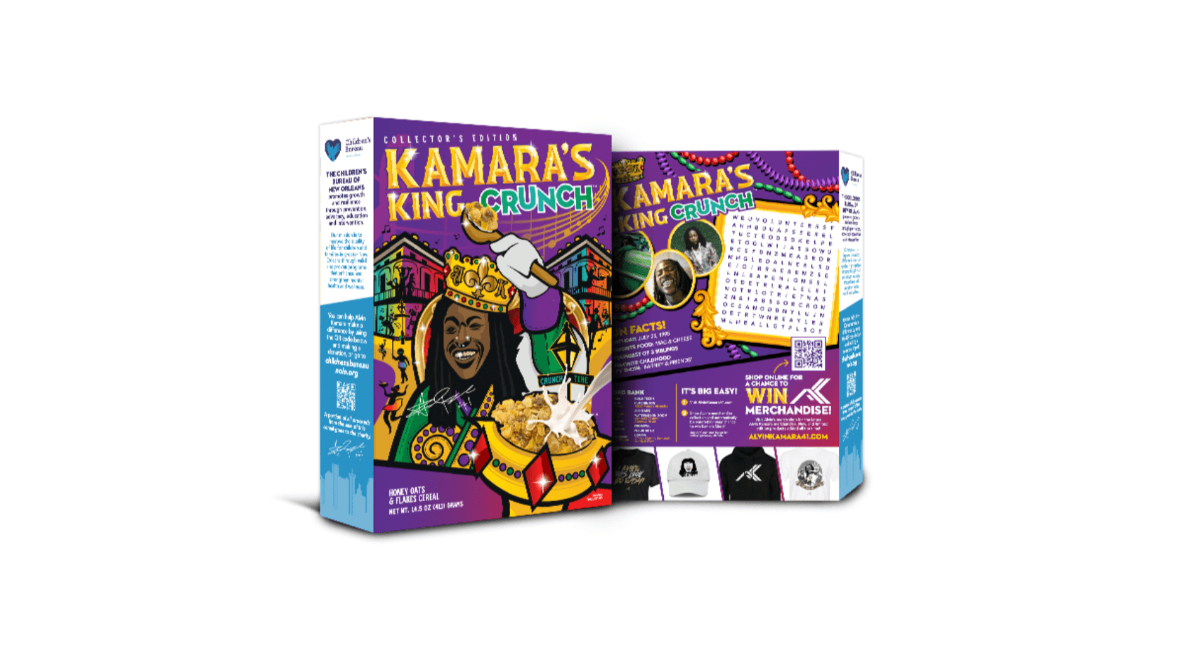 Alvin Kamara Cereal Box Packaging