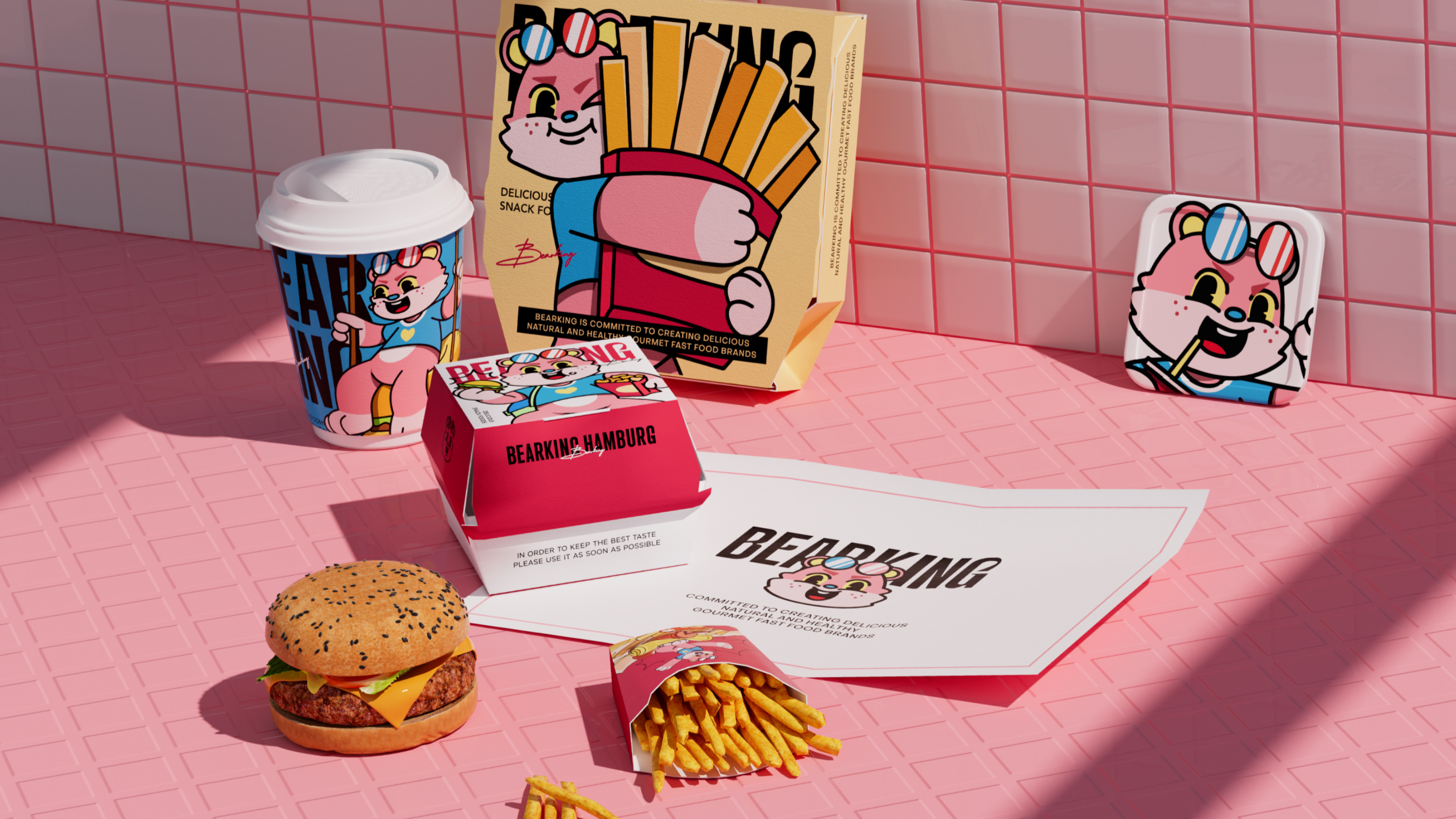 Bearking Burger Brand Packaging