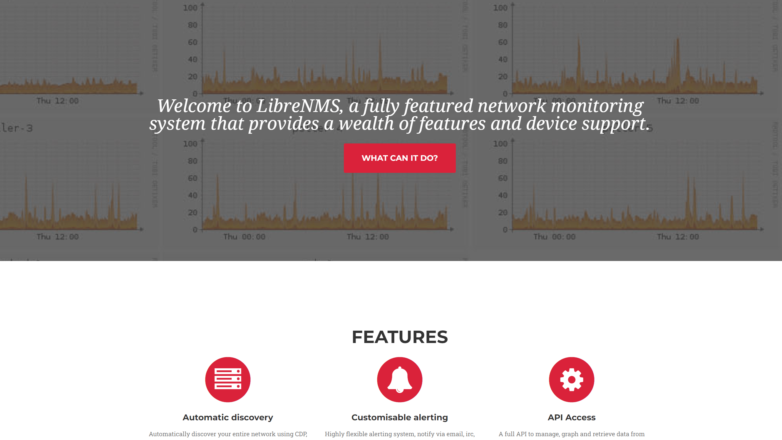 LibreNMS logo and information