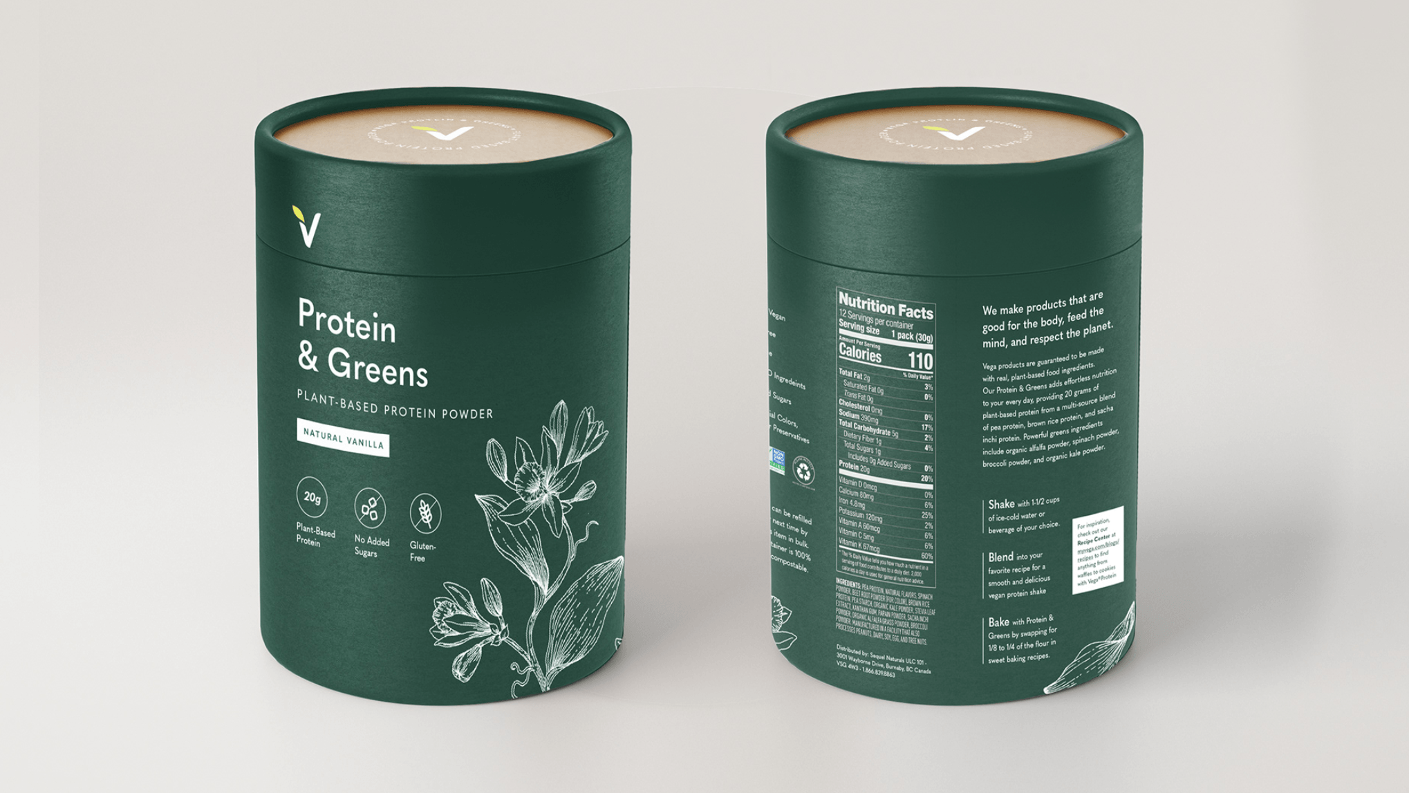 Vega Protein & Greens Product Packaging