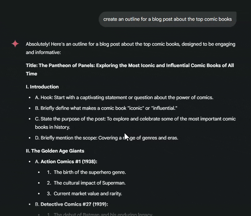 blog post outline