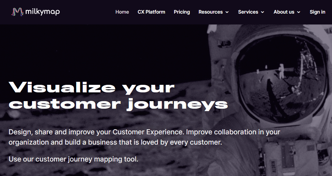 milkymap customer journey mapping tool