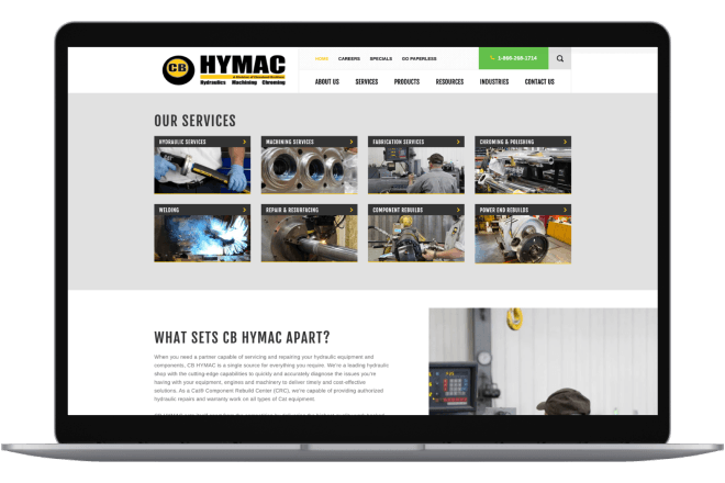 Hymac's website