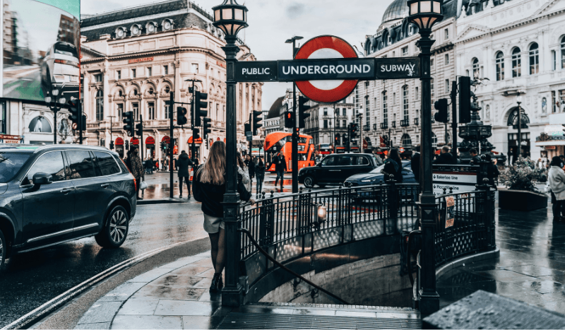 Piccadilly Circus in London, UK