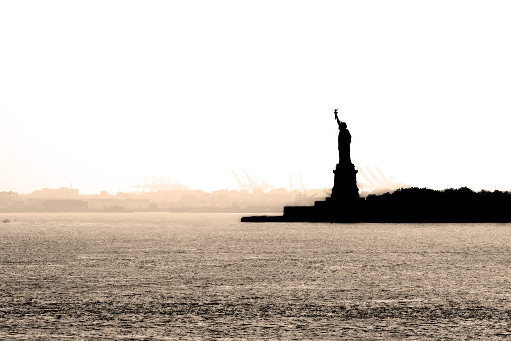 Statue of Liberty on New York Harbor