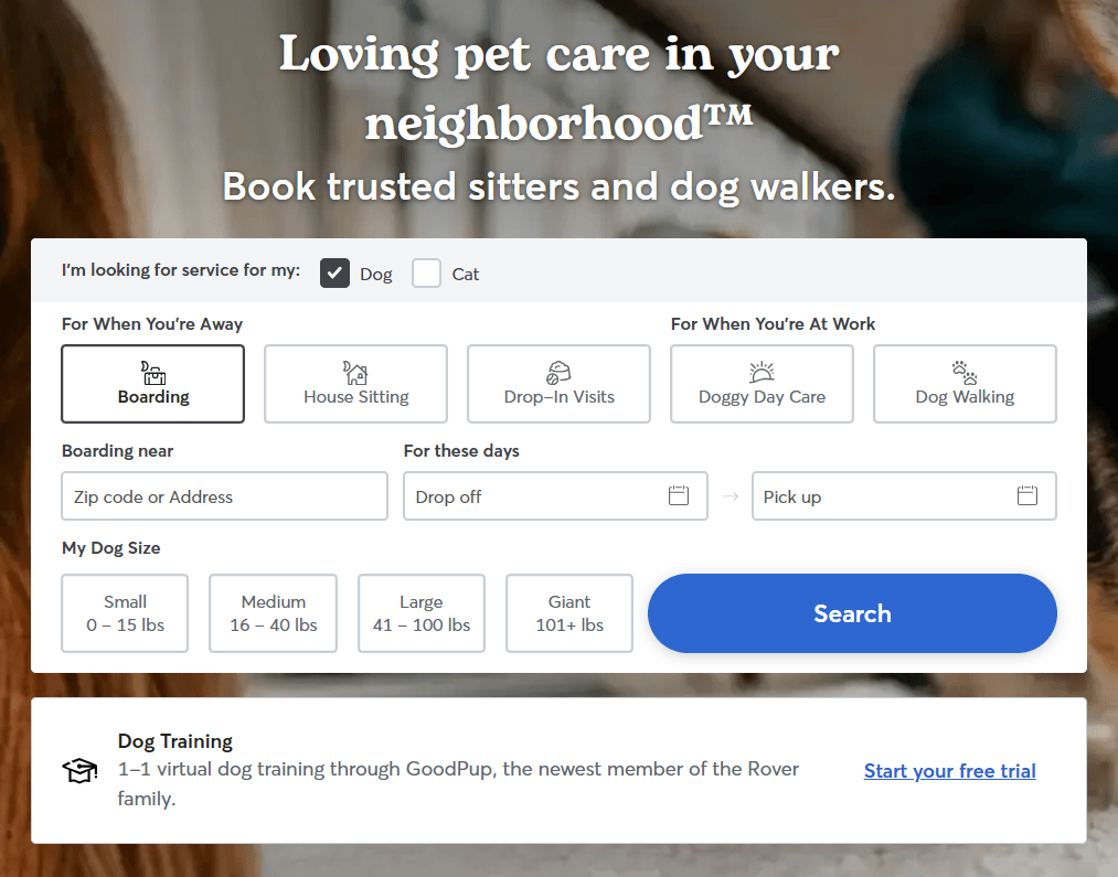 rover has a streamlined ux experience