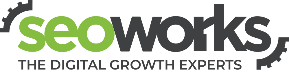 Logo of SEO Works, featuring the words 'seoworks' in lowercase with a green color gradient, followed by the tagline 'THE DIGITAL GROWTH EXPERTS' in uppercase letters.