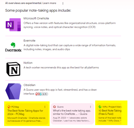Third-party sites in SGE snapshots