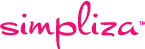 The word 'simpliza' in lowercase cursive pink font.