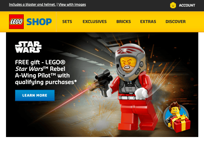 email banner lego