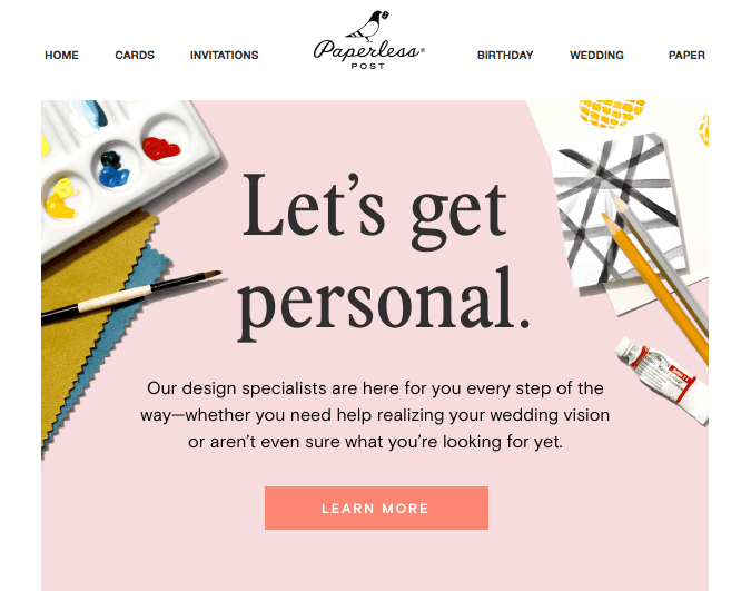 email banner paperless post