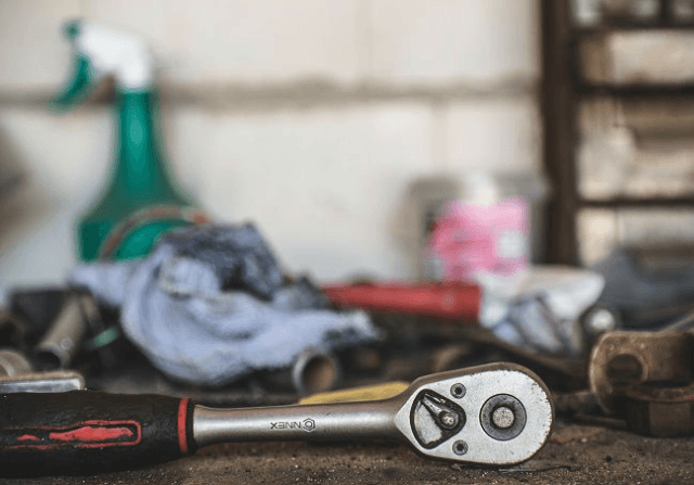 Tools at a handyman company's workshop