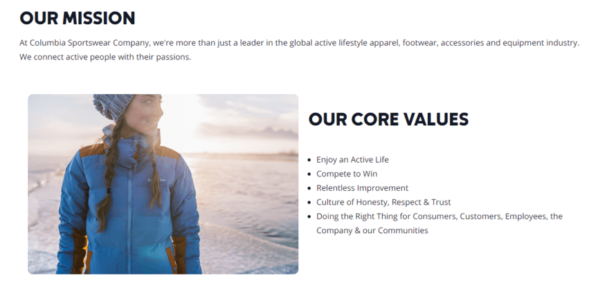 mission statement columbia