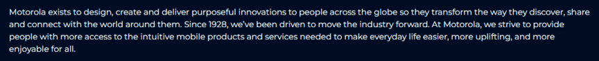 mission statement motorola