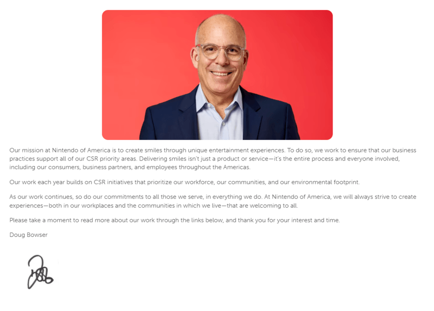 mission statement nintendo
