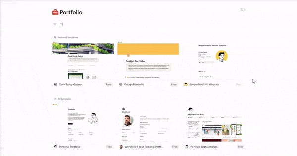 using notion as an online portfolio site builder