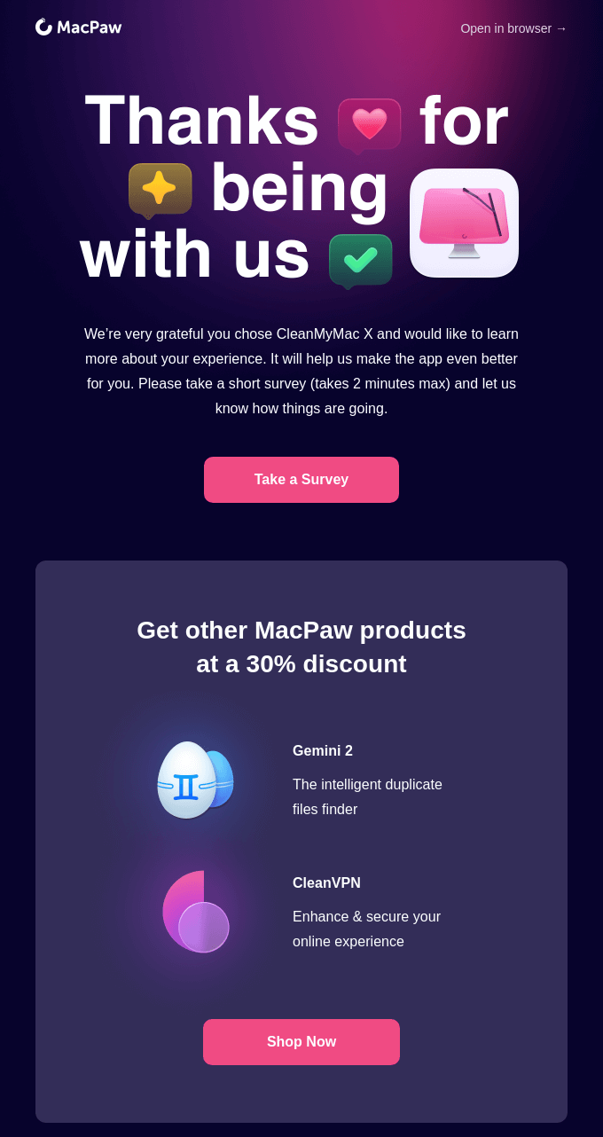 survey email macpaw