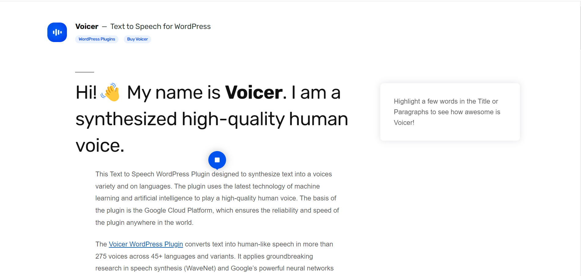 The best WordPress AI plugin for voice-to-text