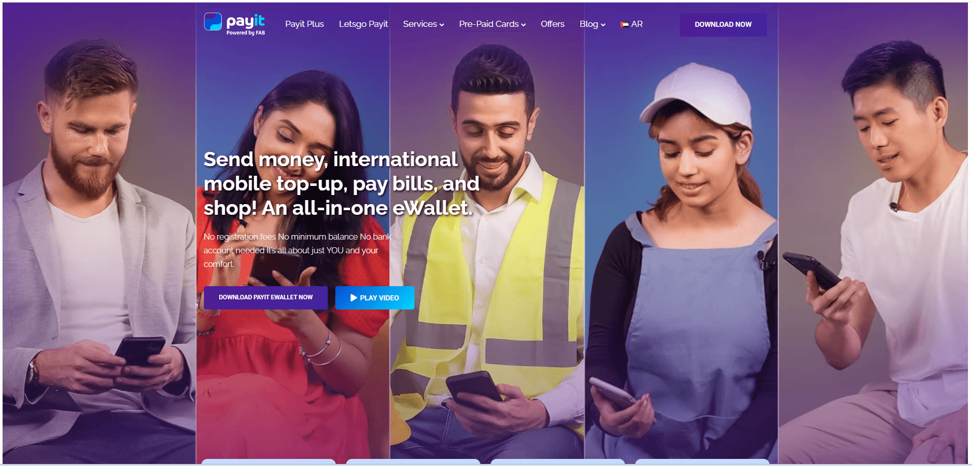 PayIt web design for fintech
