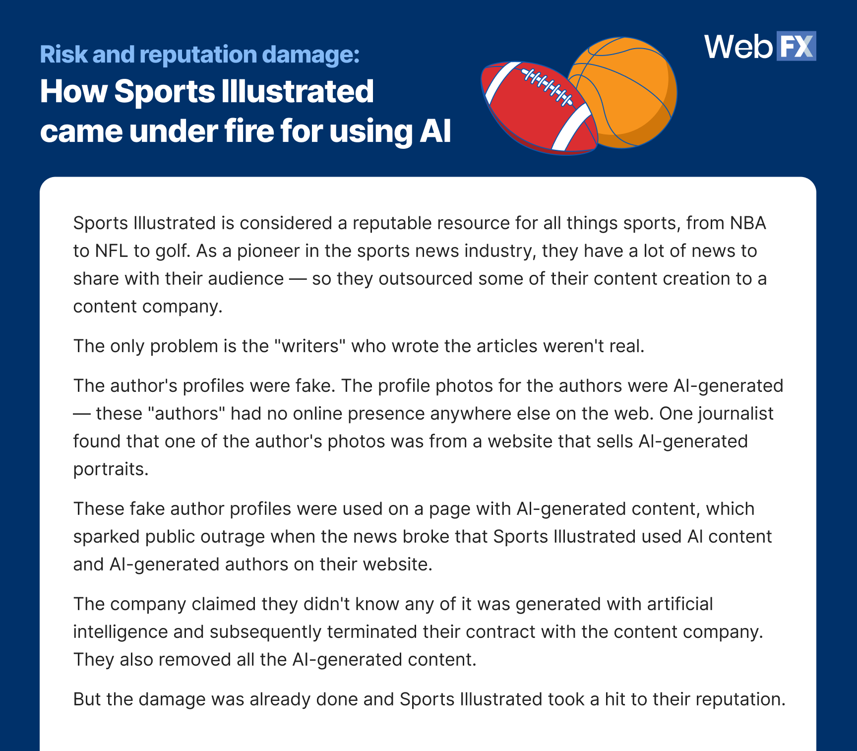 Sports Illustrated case study showing what happened when they used AI