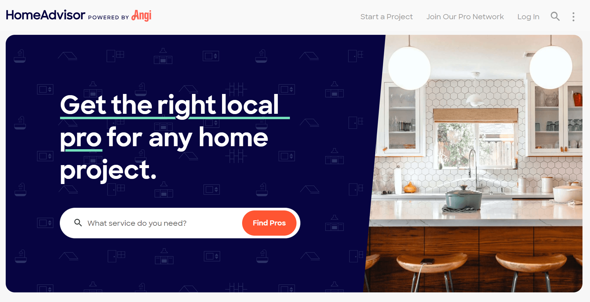 HomeAdvisor homepage