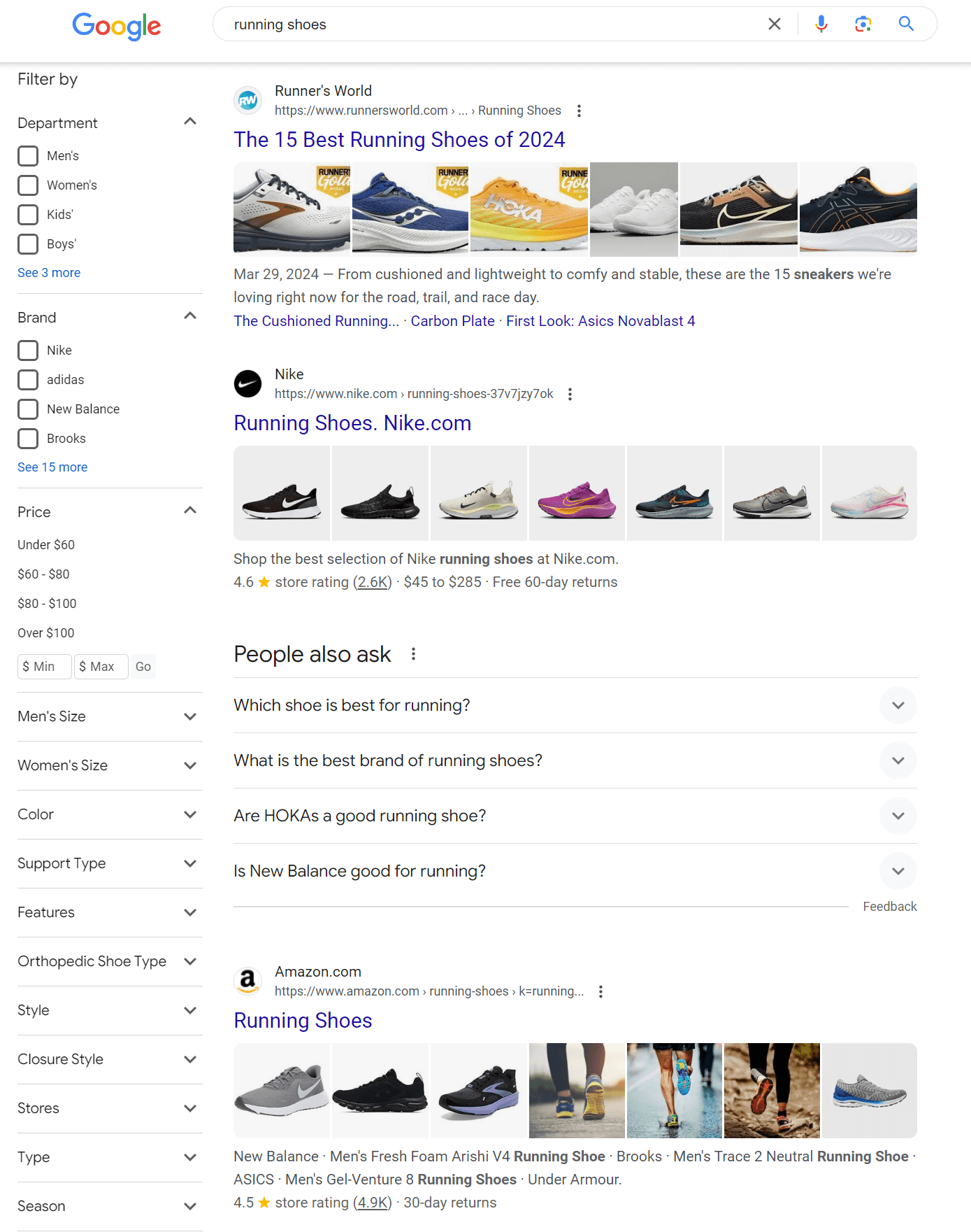 running shoes