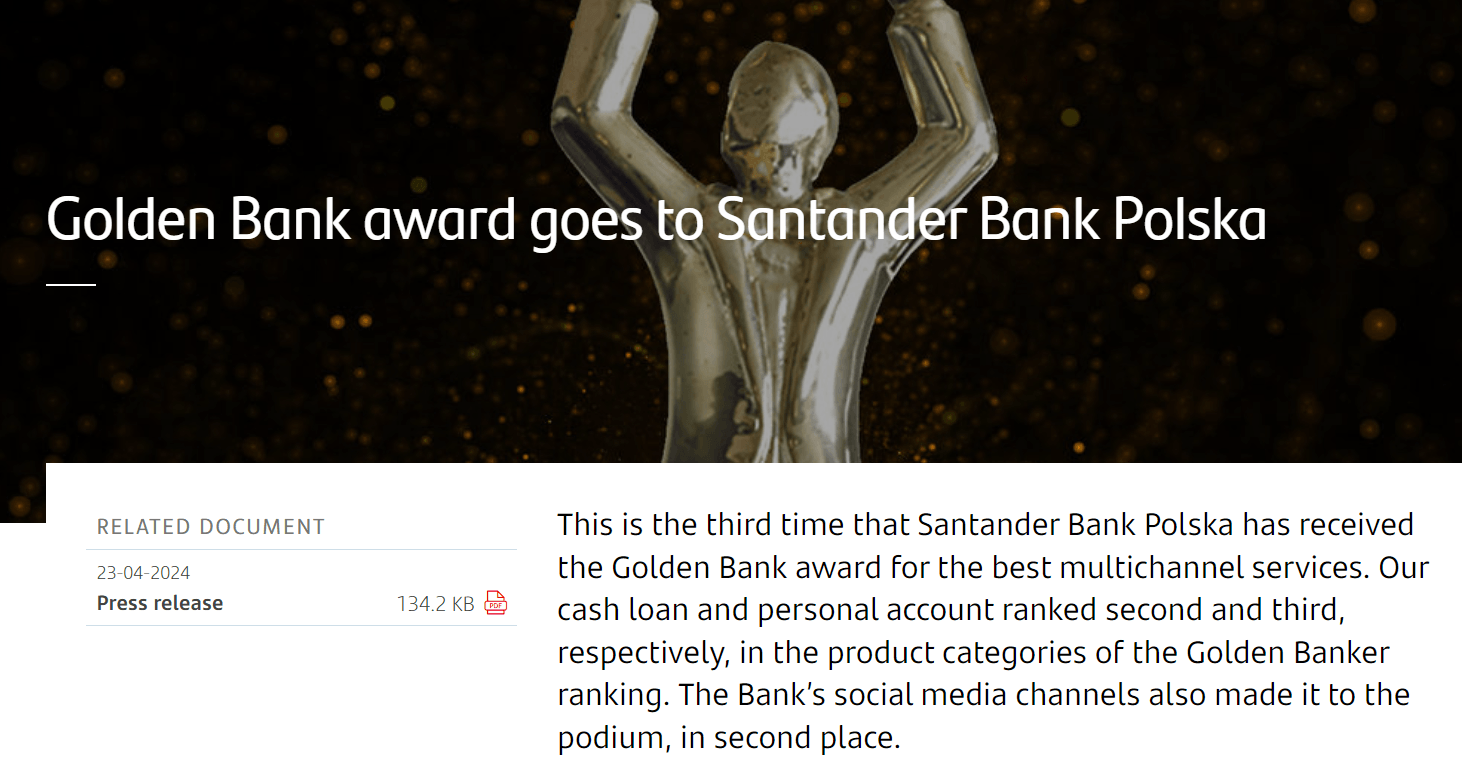 santander press release