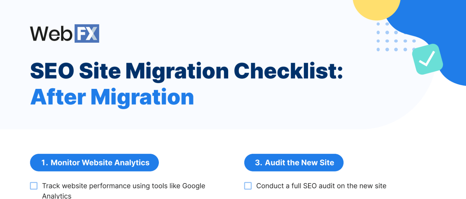 SEO site migration checklist on what to do after