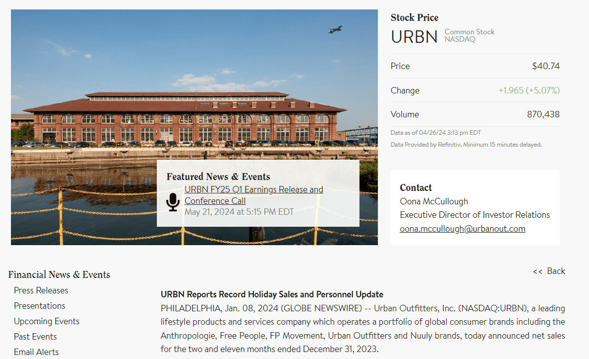 urban press release example