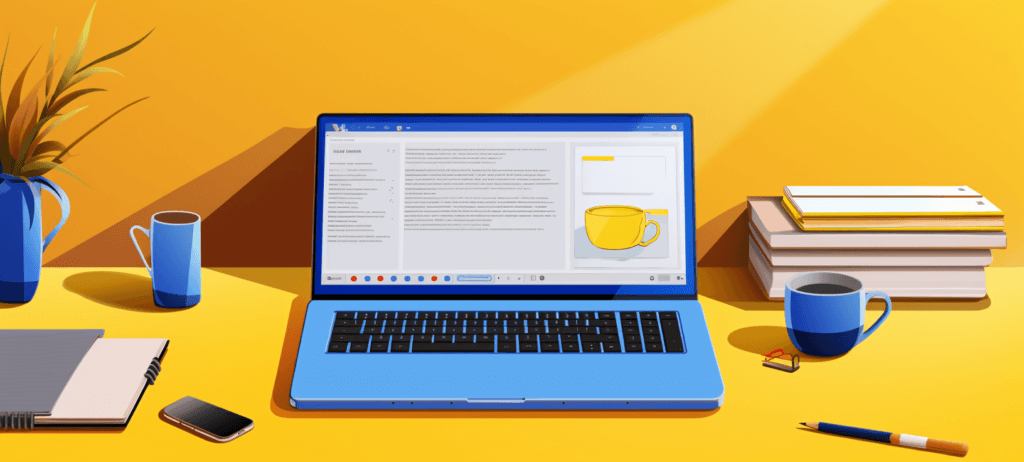 Laptop sitting on a desk