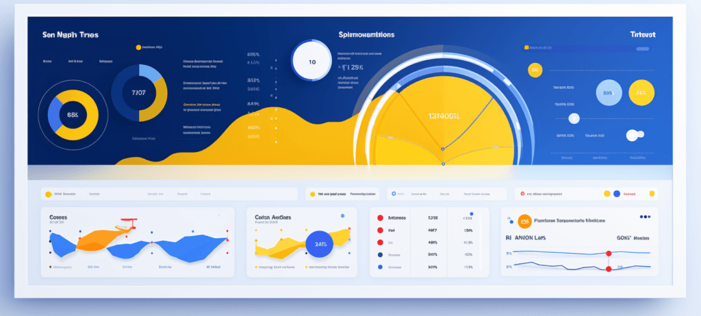 Charts of data and numbers
