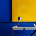 Man sitting alone a table in an office