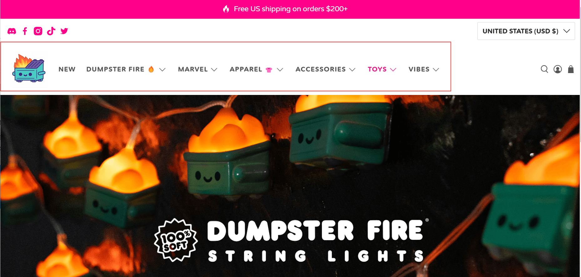 100% Soft website navigation