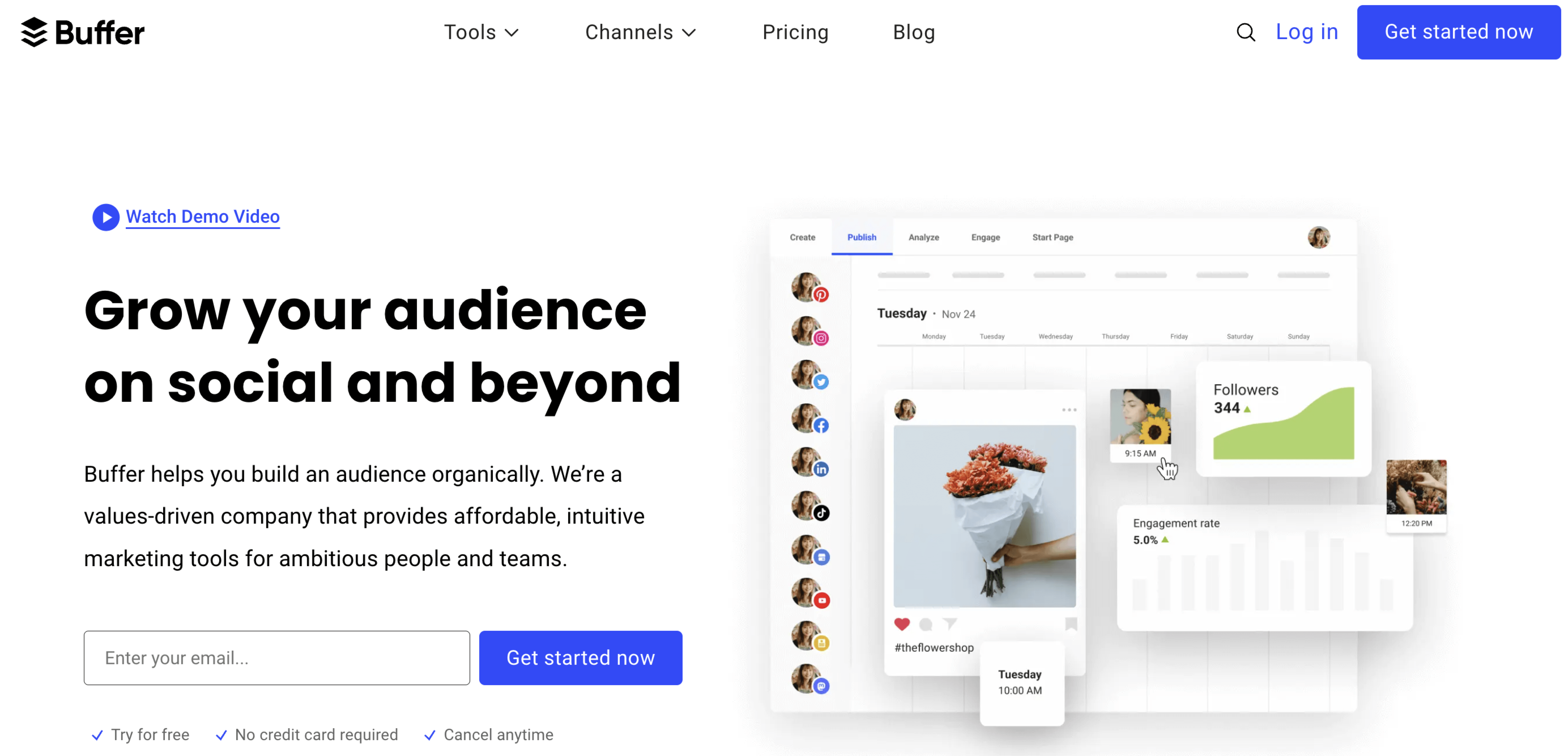 buffer website homepage