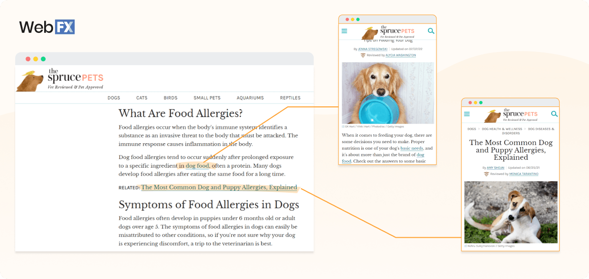 adding internal links to your pages