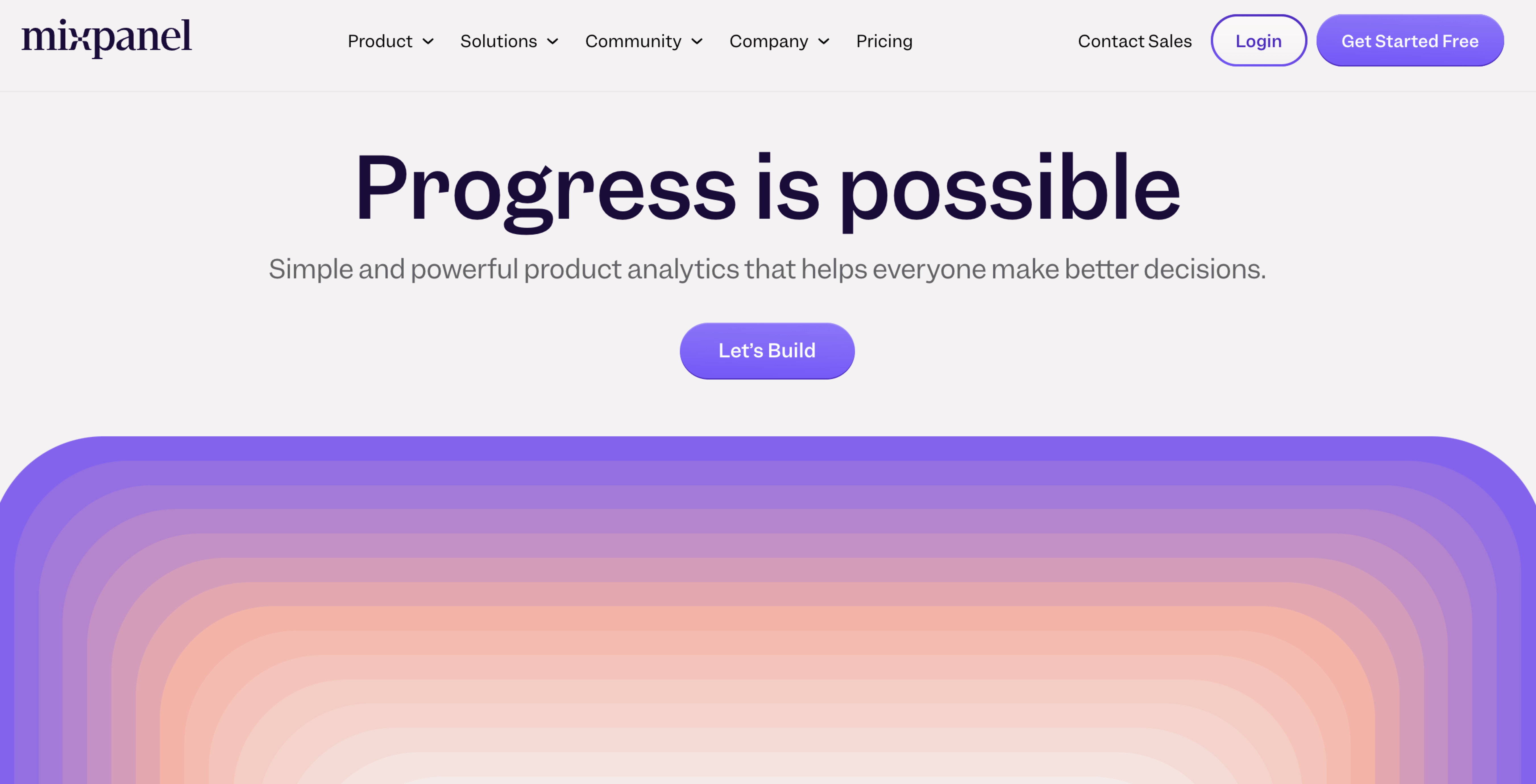 mixpanel home page